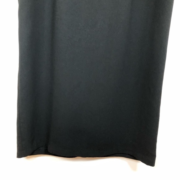 Coldwater Creek P12 Black Midi Dress Minimalist Classic Chic Modern Timeless - Picture 4 of 13